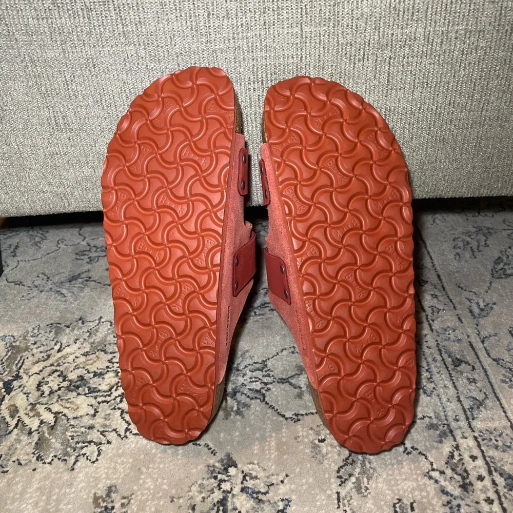 Birkenstock Uji Nubuck-Suede Leather in Sienna Red